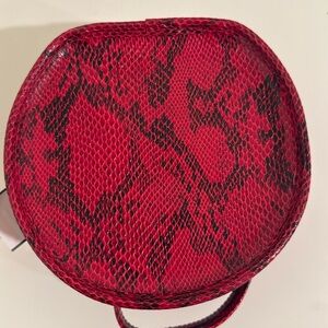 Red pattern multi use purse